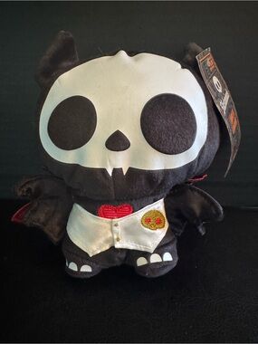 BN Diego Skelanimals as vampire Skull Bat Doll - Black and White